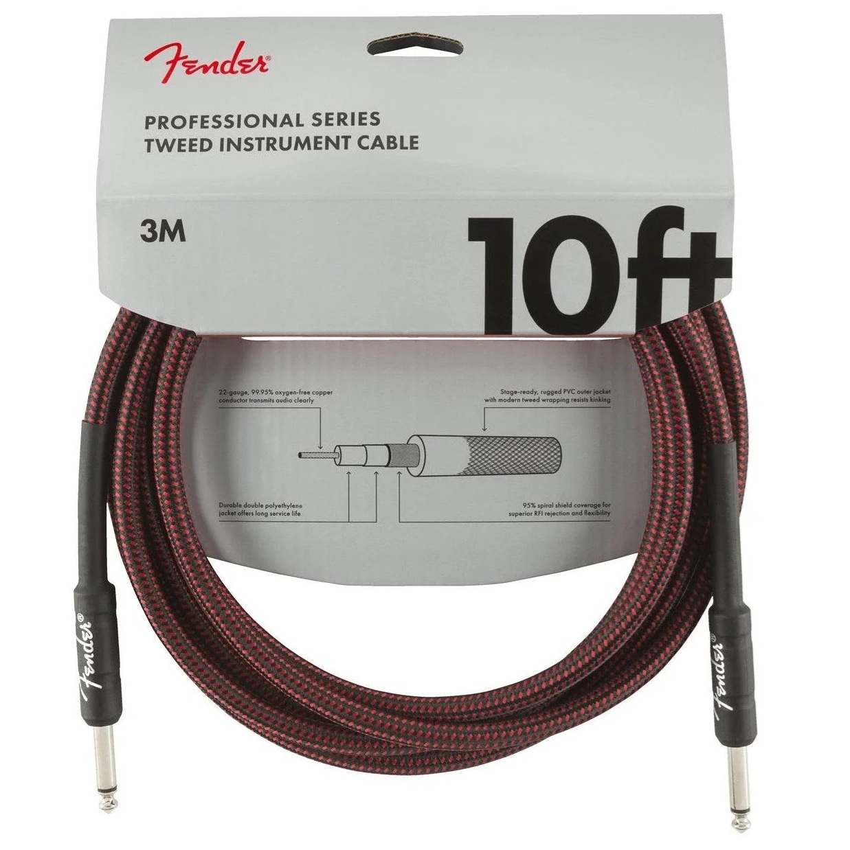 Fender Professional Series Tweed Instrument Cable 10 Feet online in India at johnsmusicin at the lowest price Online price in India