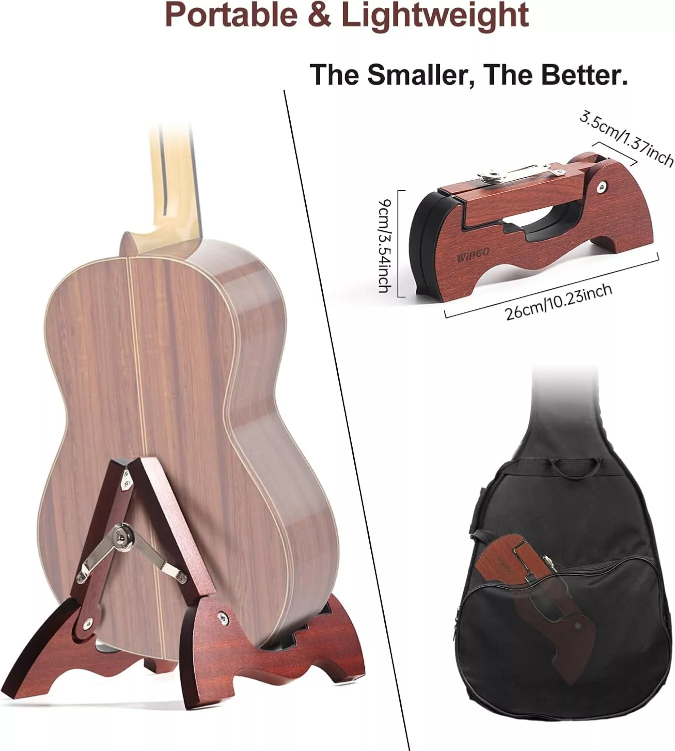 Wingo SK-80 Folding Wooden Guitar Stand online in India at johnsmusicin at the lowest price Online price in India