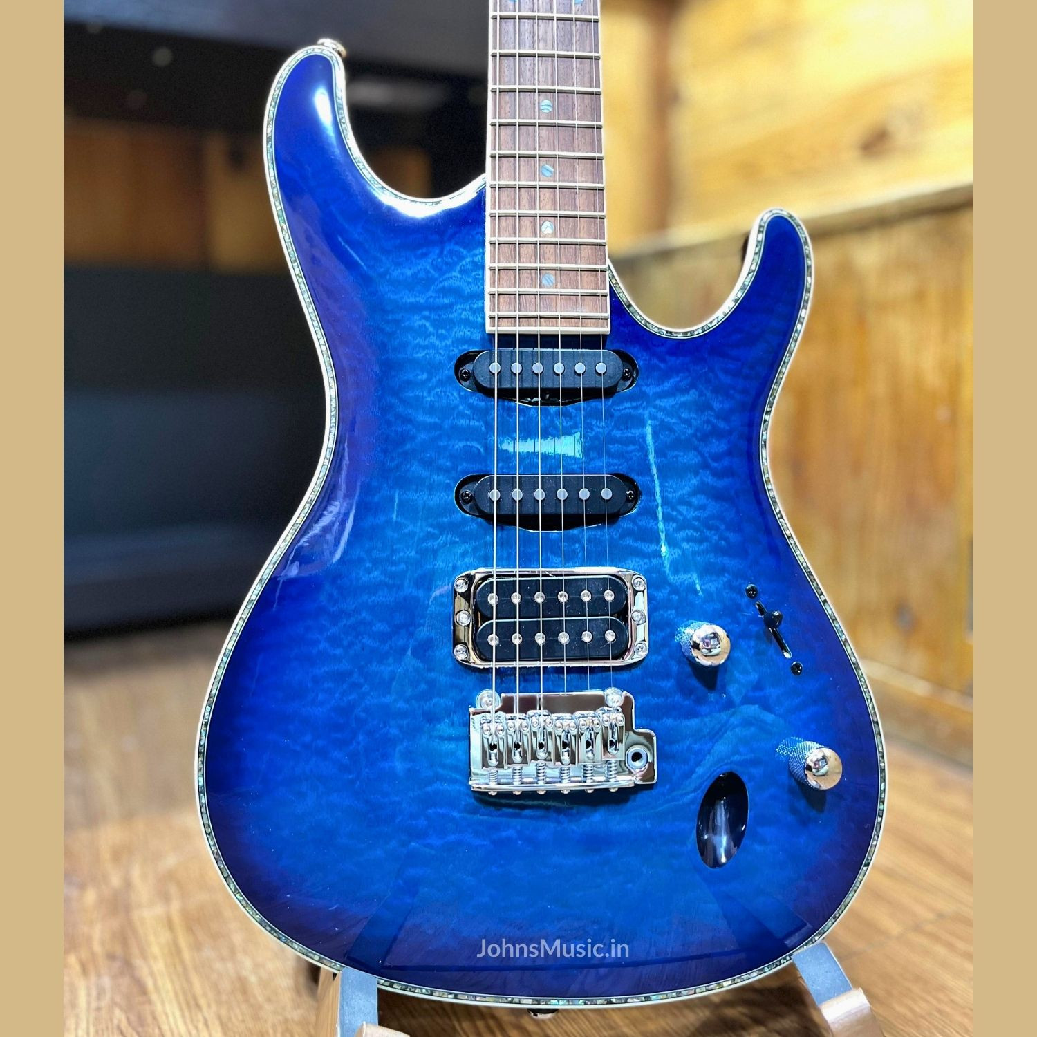 Ibanez SA360NQM Sapphire Blue Guitar online in India at johnsmusicin at the lowest price Online price in India