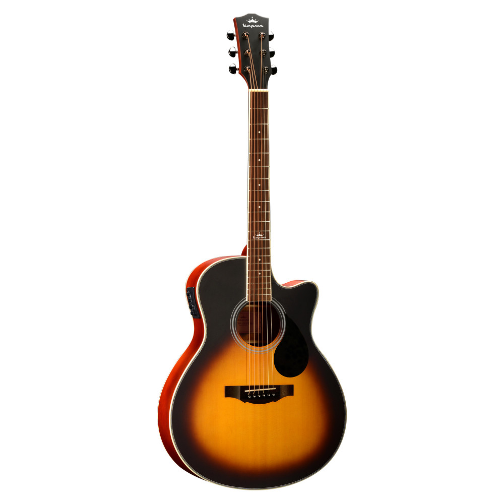 Image of Kepma A1Ce Pro Semi-Acoustic Guitar Suburst Matt