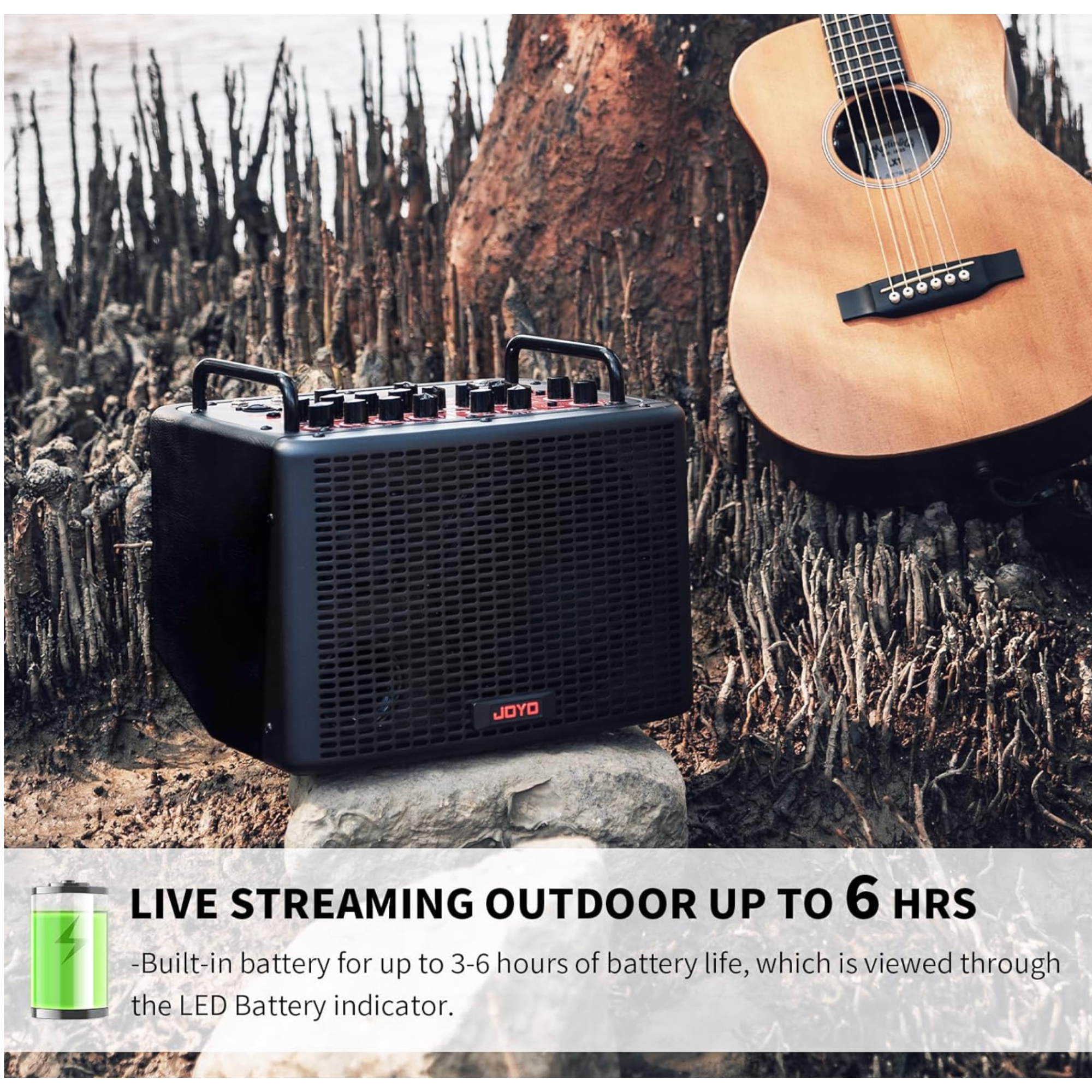 JOYO BSK40 40 Watt Acoustic Combo Rechargeable Amplifier with Drum Machine Reverb Chorus Delay Effects and Bluetooth online in India at johnsmusicin at the lowest price JOYO BSK40 40 Watt Acoustic C