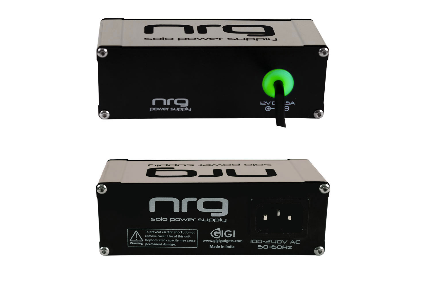 NRG Solo Power Supply 12volts 15amp Center -ve Bright Yellow