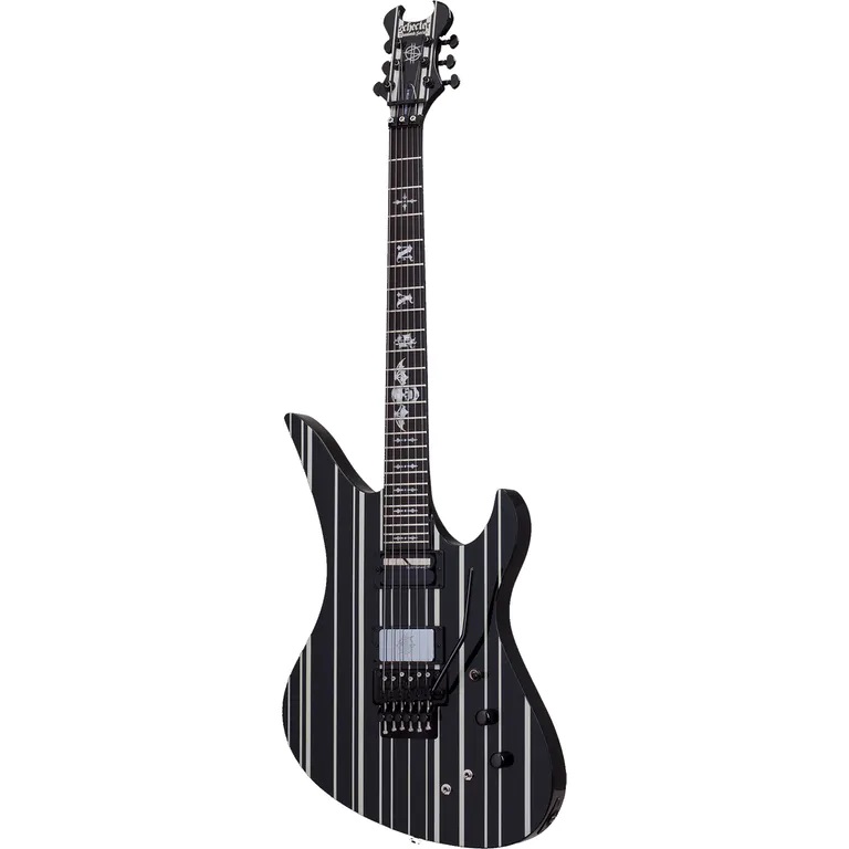 Schecter Guitar Research Synyster Gates Custom-S Electric Guitar Silver Black