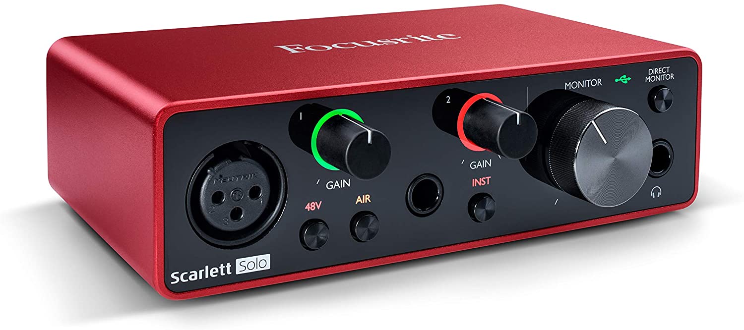 focusrite solo audio interface for studio recording