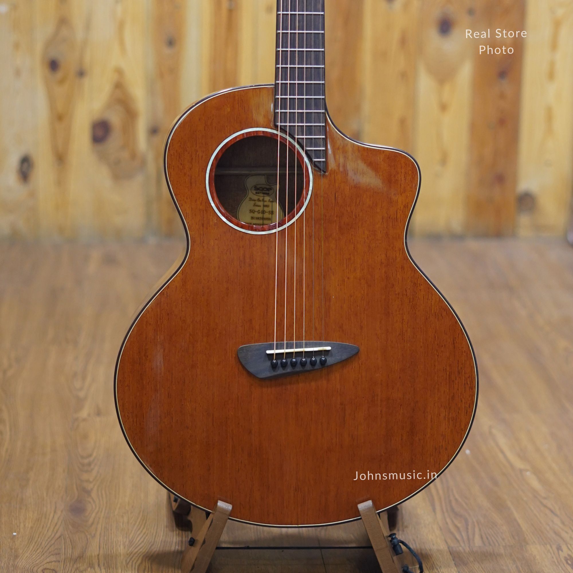 SQOE SQ-G40 Solid mahogany top Acoustic guitar - Natural gloss Online price in India