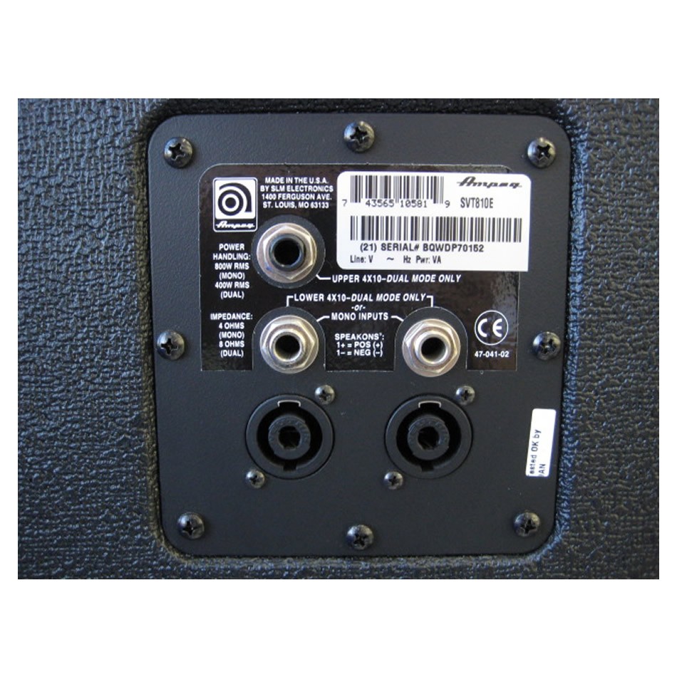 Ampeg SVT-810E 8x10 800-Watt Extension Cabinet
