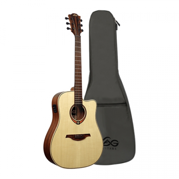 Lag Tramontane T88DCE Dreadnought Cutaway Acoustic Electric Guitar Online price in India