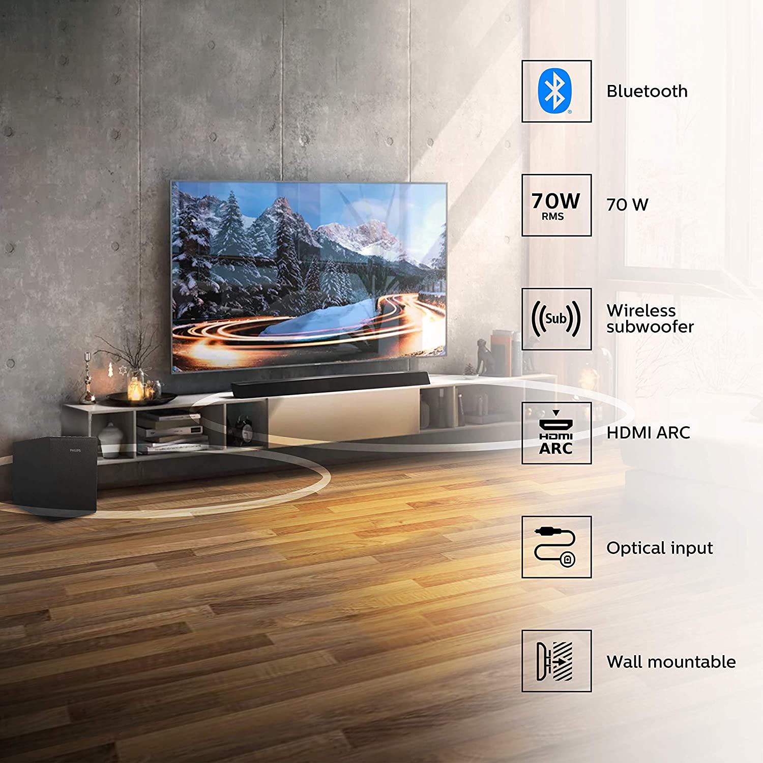 Philips 21 Channel TAB530594 70 Watts Sound Bar in India