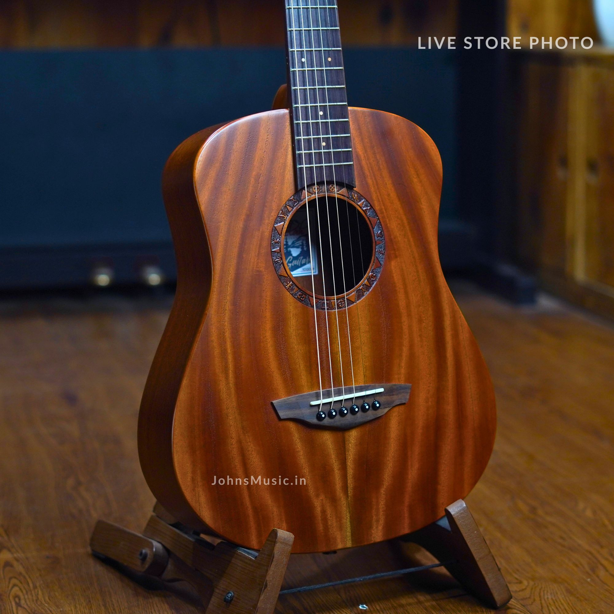 Veelah TOGO-M Solid Mahogany Acoustic Travel Guitar online in India at johnsmusicin at the lowest price Online price in India