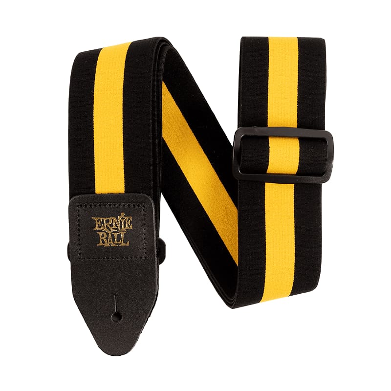 Ernie Ball 5328 2 Wide Stretch Comfort 41-72 Guitar Bass Strap Racer Yellow Online price in India