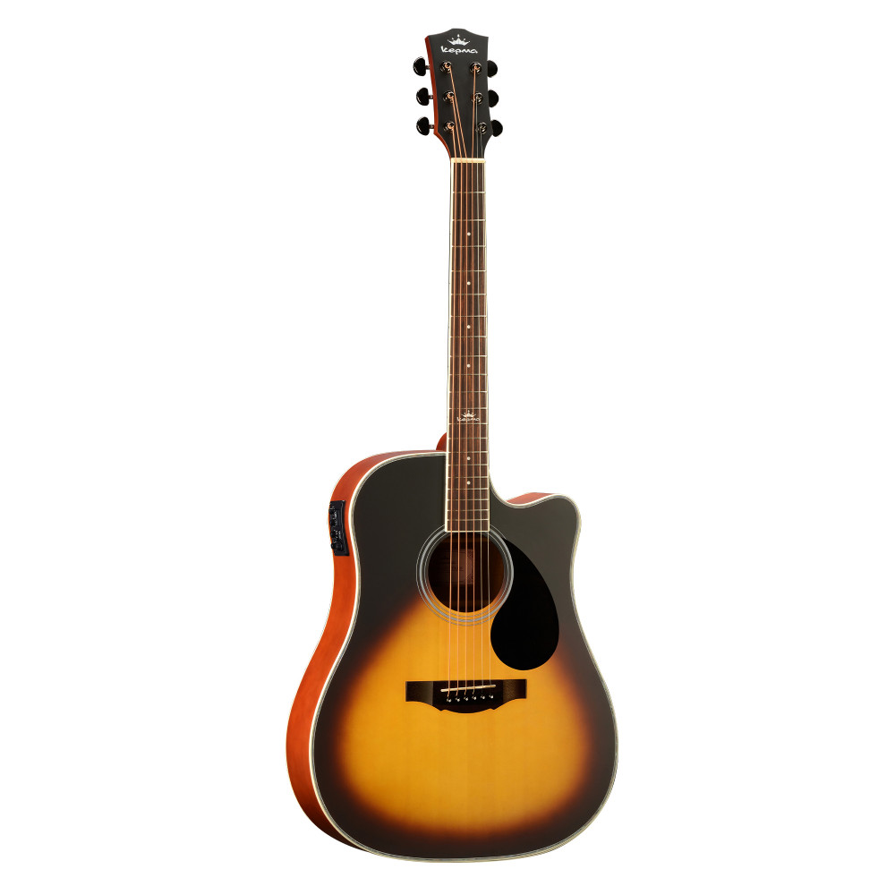 Image of Kepma D1Ce Pro Semi Acoustic Guitar- Sunburst Matt
