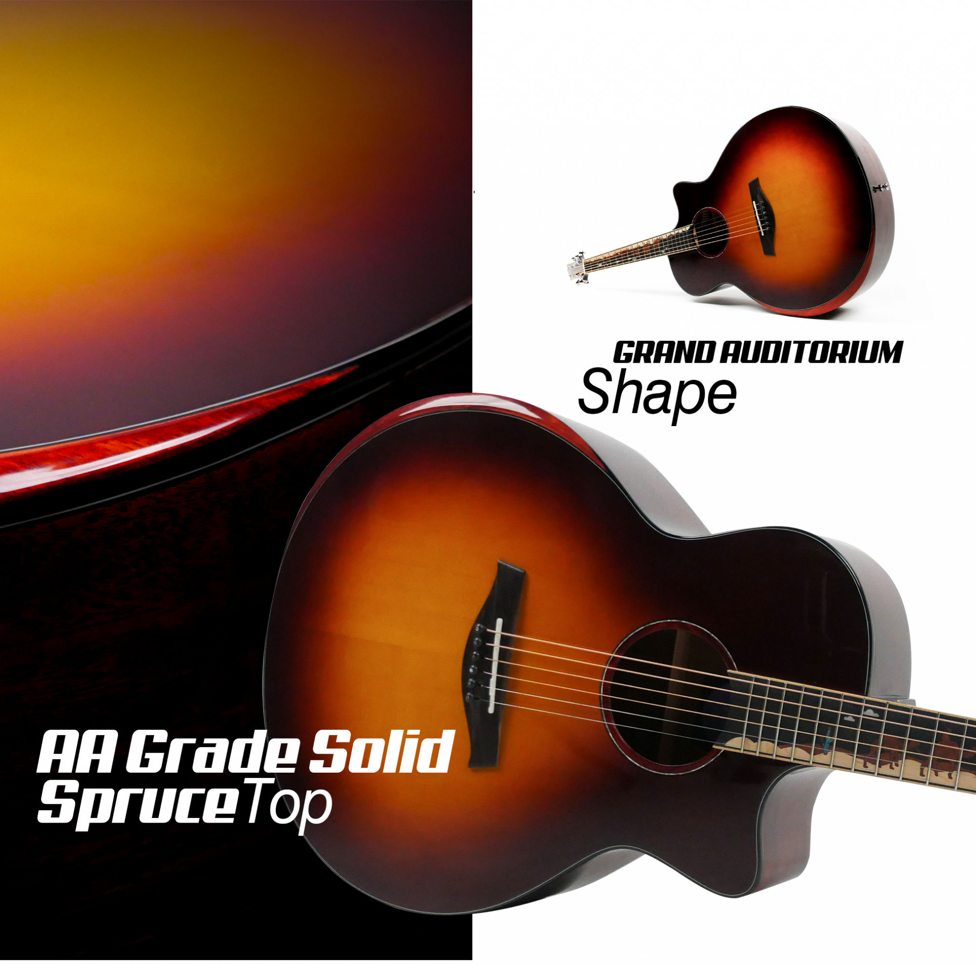 Strydom Dune SGA241C Solid Top Acoustic Guitar Sunset online in India at johnsmusicin at the lowest price Strydom Dune SGA241C Solid Top Acoustic Guitar Sunset Online price in India