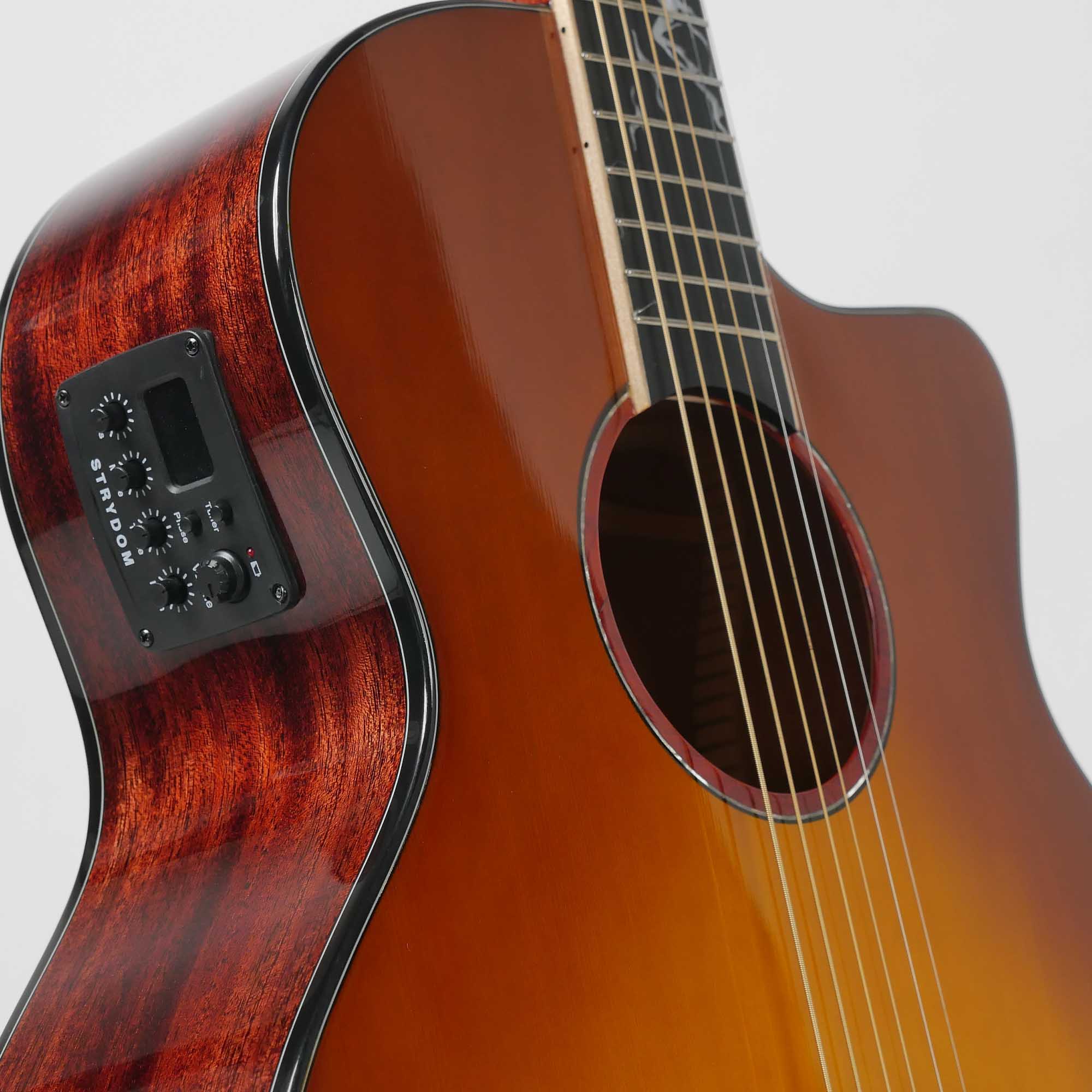 Strydom GA241CE Red Moon All Mahogany Electro Acoustic Guitar Sunset online in India at johnsmusicin at the lowest price Online price in India