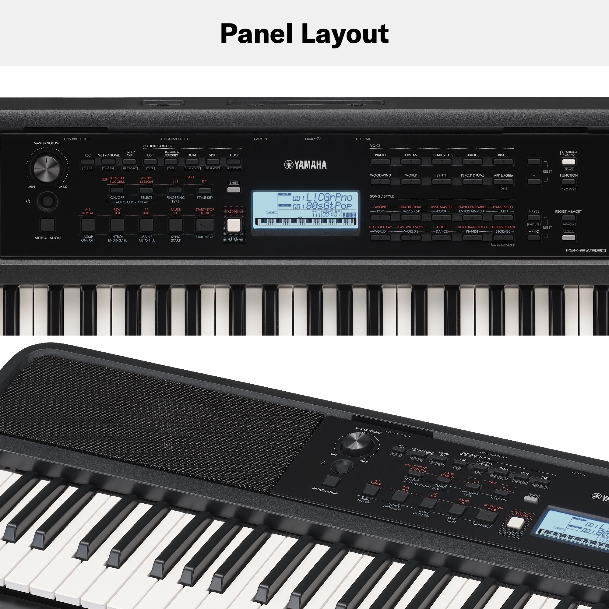 Yamaha PSR-EW320 Portable Keyboard With 76 Keys online in India at johnsmusicin at the lowest price