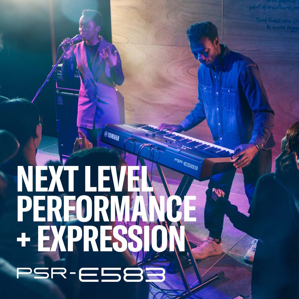 Yamaha PSR-E583 Portable Keyboard online in India at johnsmusicin at the lowest price Online price in India