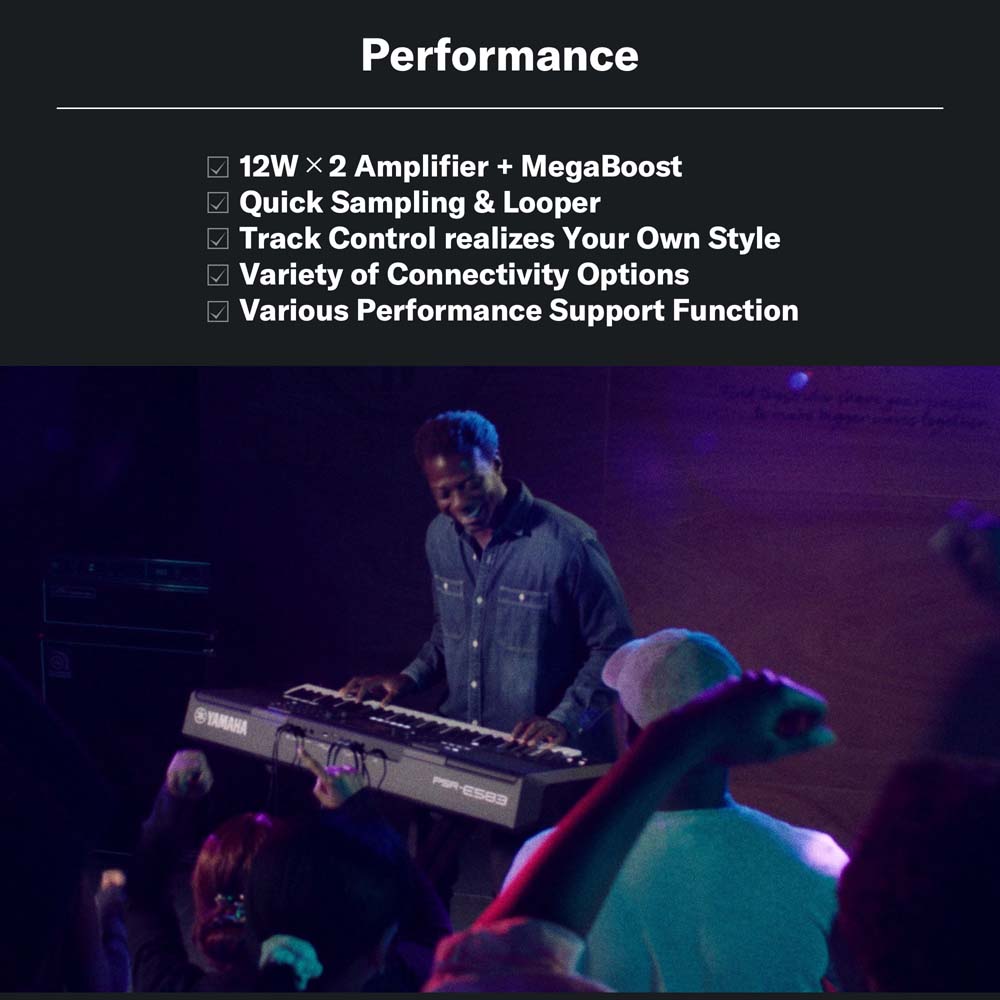 Yamaha PSR-E583 Portable Keyboard online in India at johnsmusicin at the lowest price Online price in India