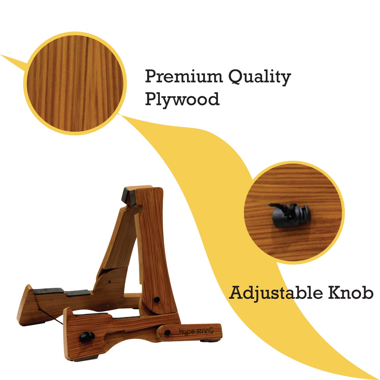 Hype String Guitar Floor Stand Full Foldable and Portable Online price in India