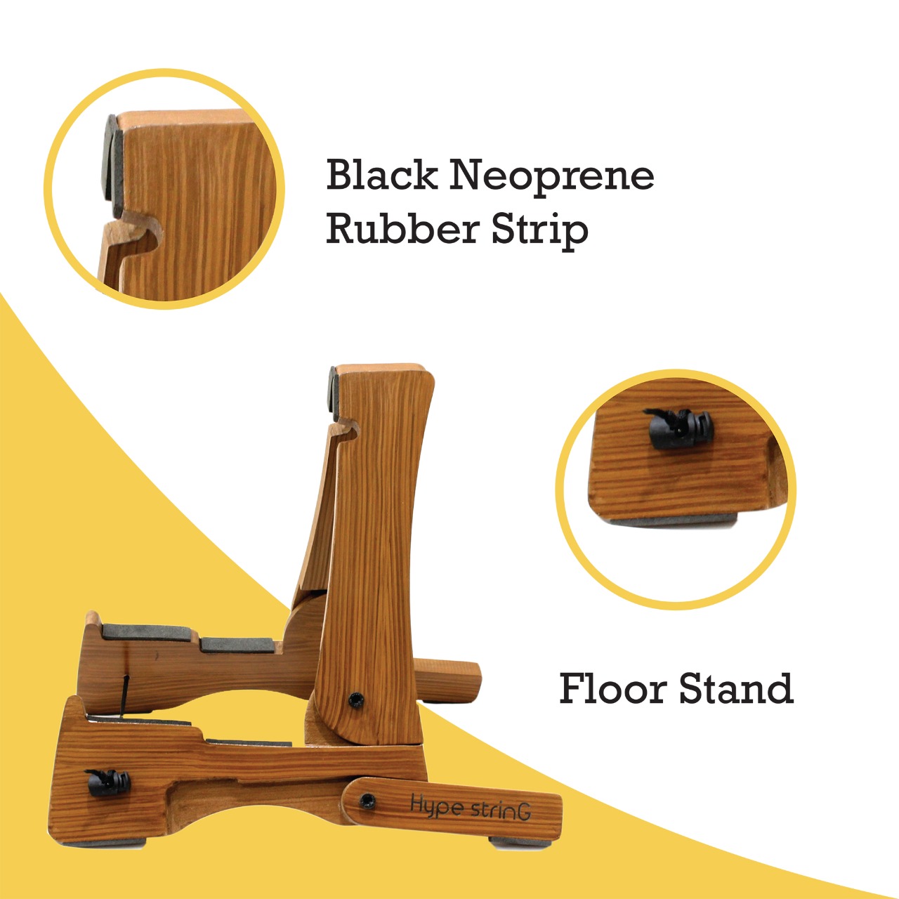 Hype String Guitar Floor Stand Full Foldable and Portable Online price in India