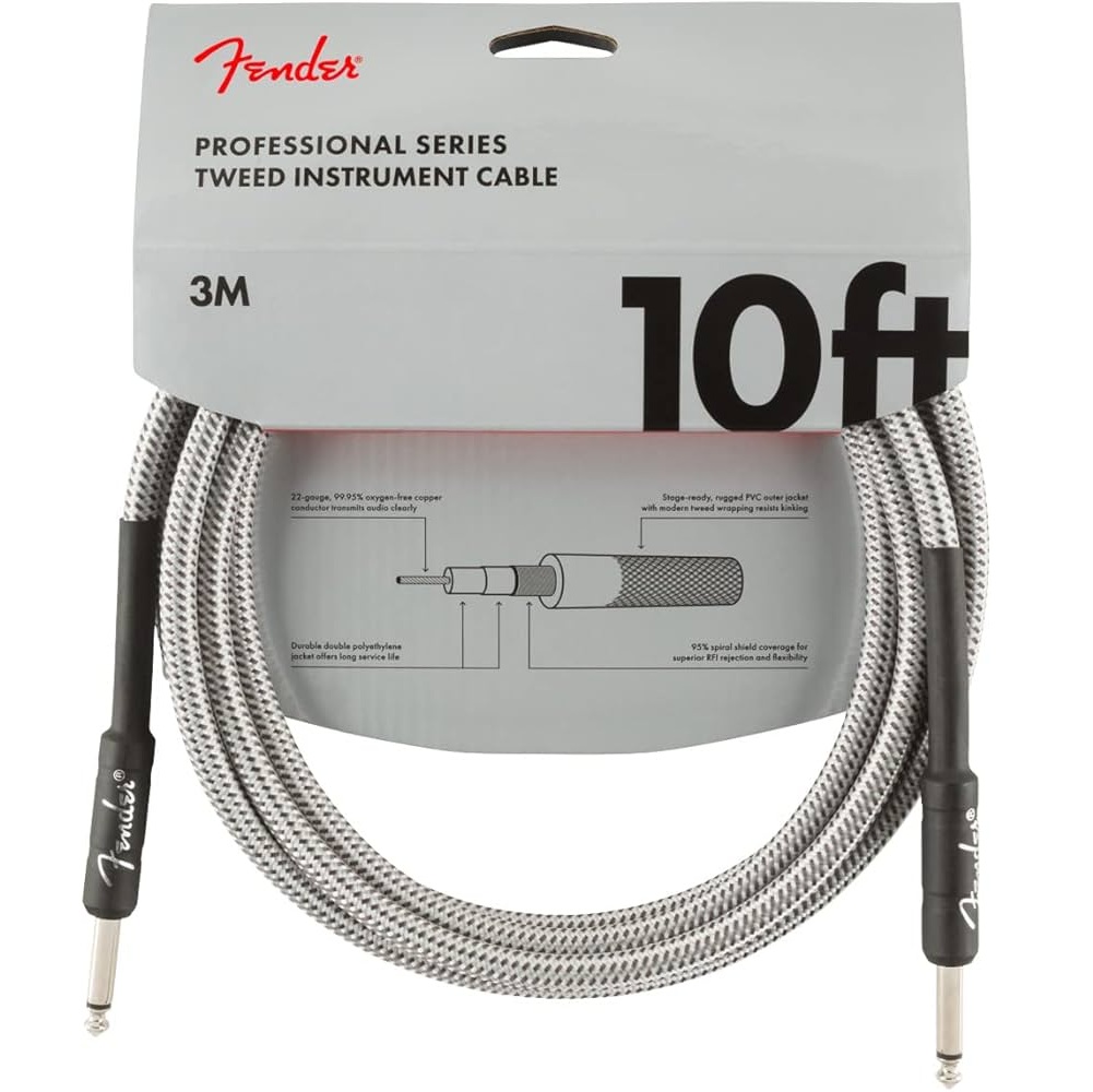 Fender Professional Series Tweed Instrument Cable 10 Feet online in India at johnsmusicin at the lowest price Online price in India