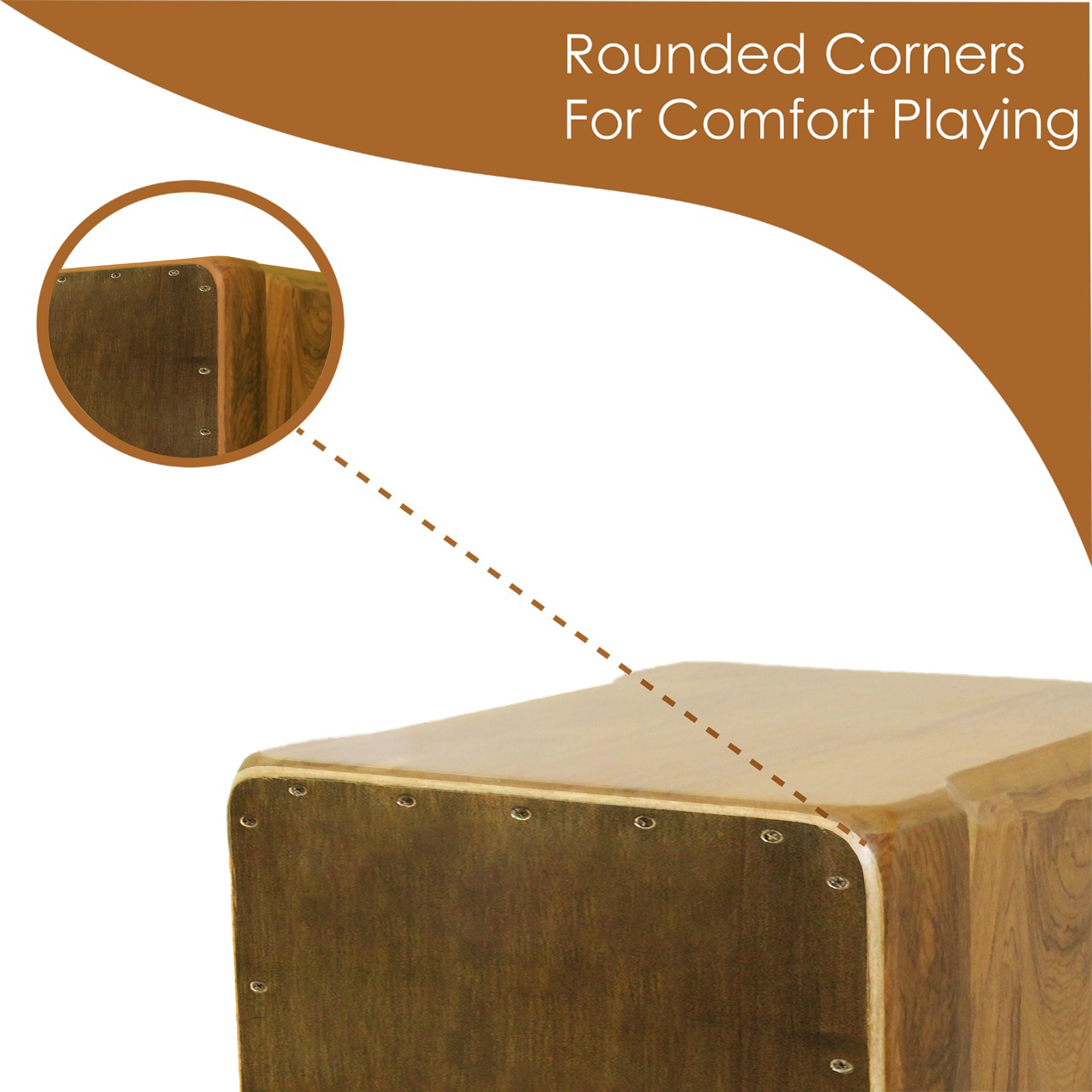 Hype String Cajon Solid Wood Adjustable Snare CT700AS Online price in India