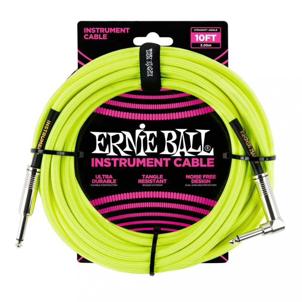 Image of Ernie Ball 10 Feet Braided Straight to RA Instrument Cable