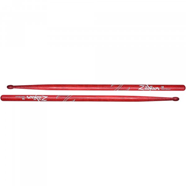 Bacchette Per Batteria Zildjian 5A - Legno, Punta Ovale, Colore Rosso - Foto 5