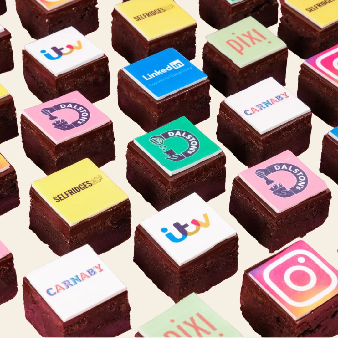 Corporate Brownies with edible logos
