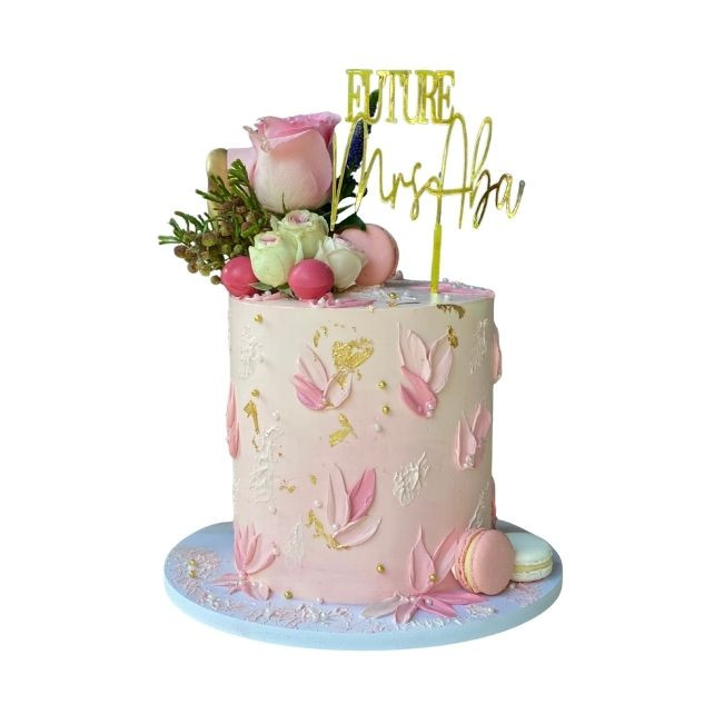 Floral pink cake