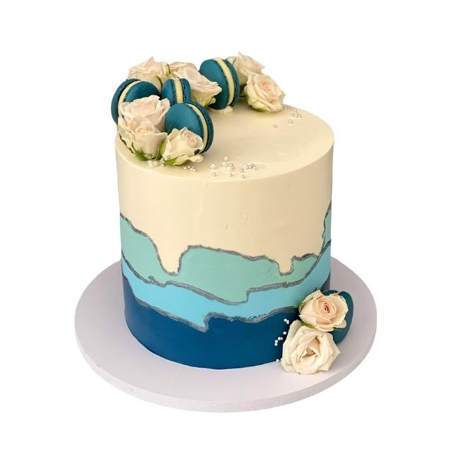 Blue  Gold cake