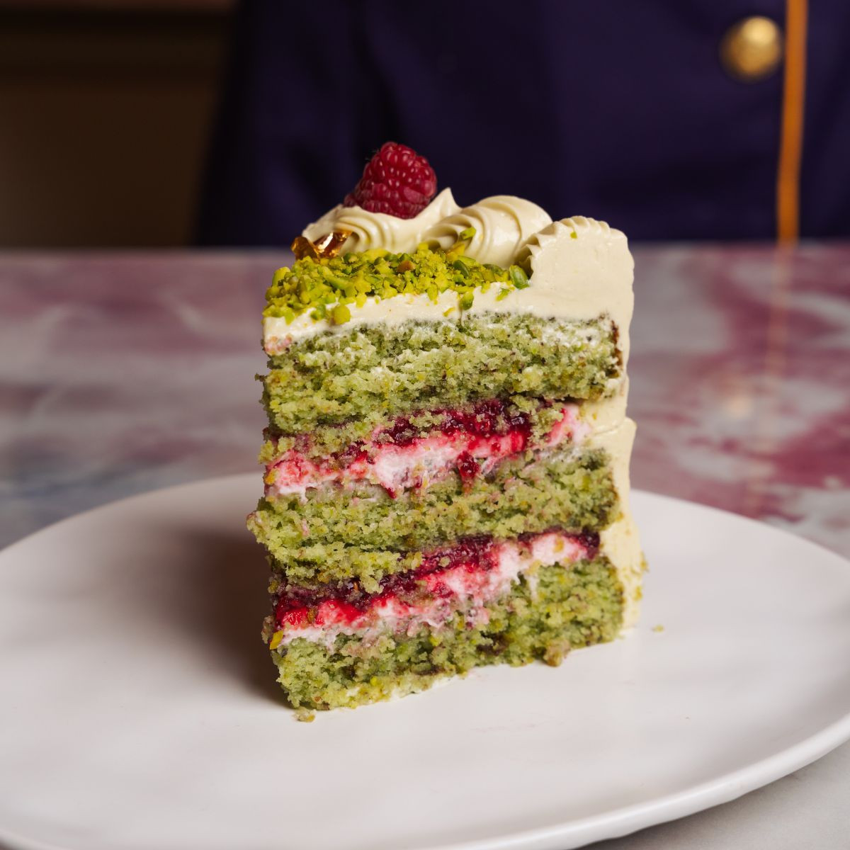 Pistachio Raspberry Cake