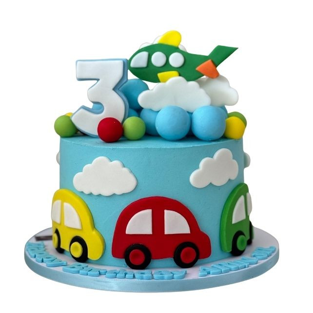 Transport theme cake