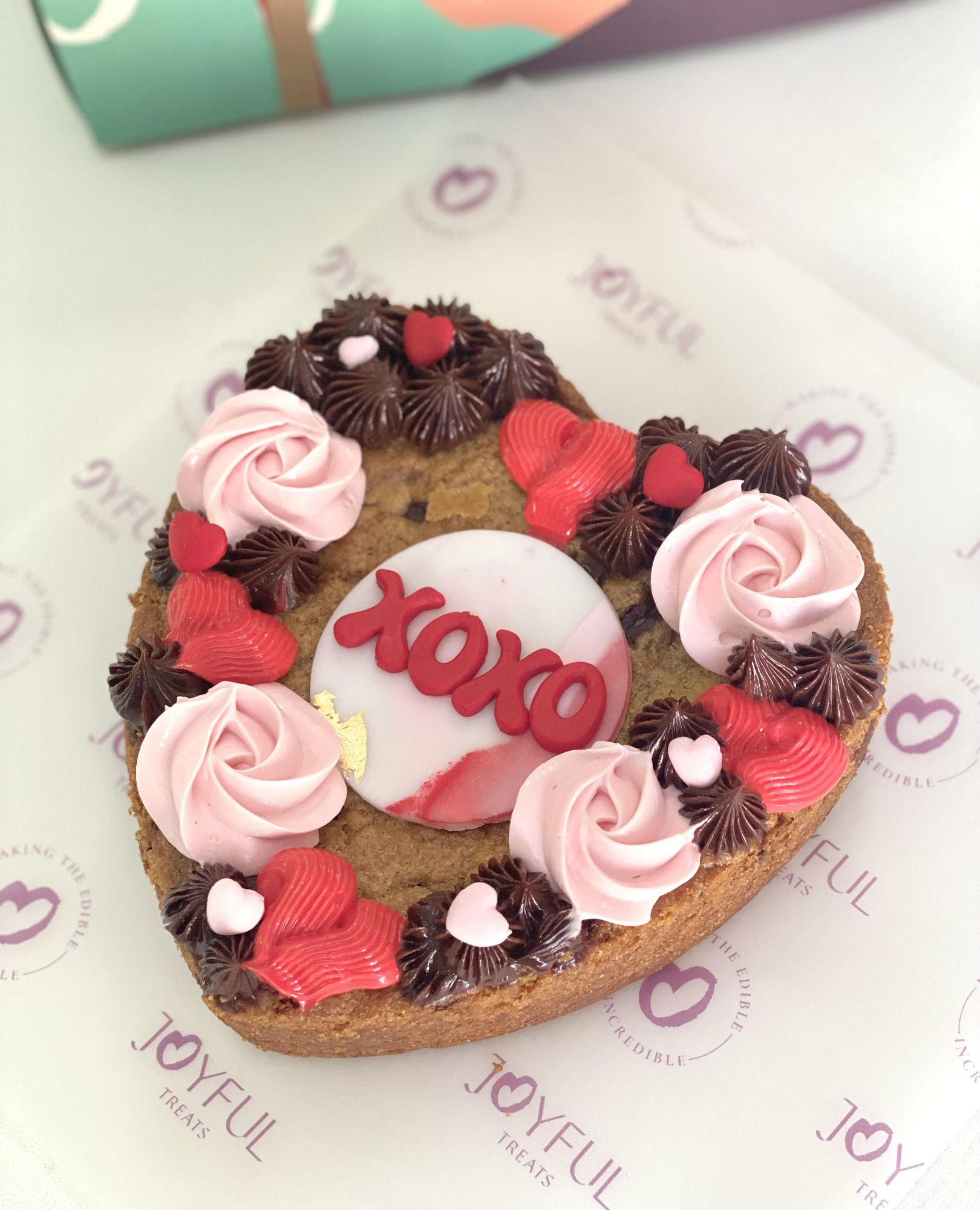 Valentine Cookie Cake