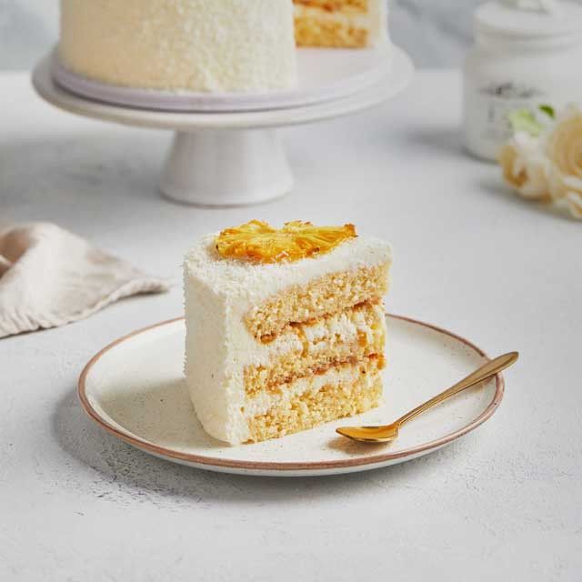 Pineapple Coconut Cake Eggless