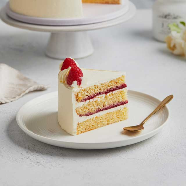 Lemon Raspberry Cake  Eggless 