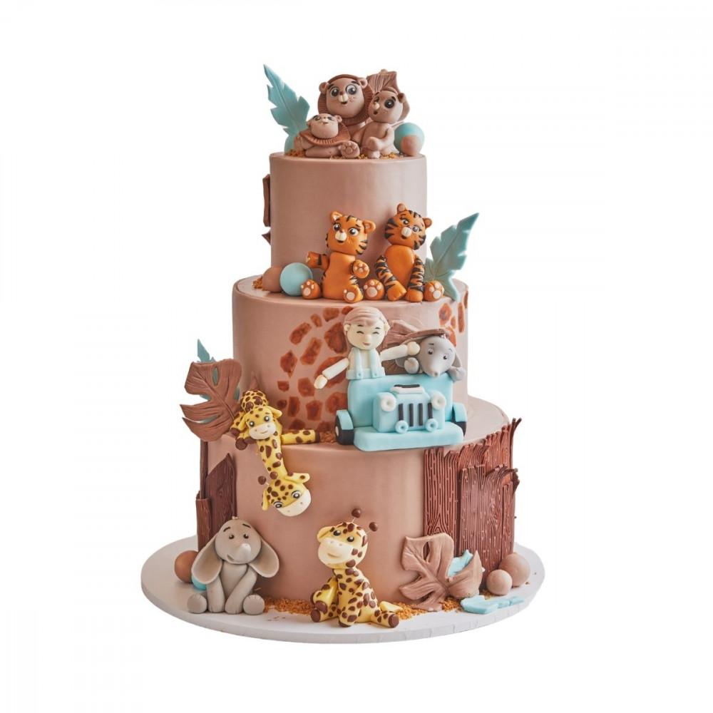 Image of Jungle or Safari 3 tier Cake