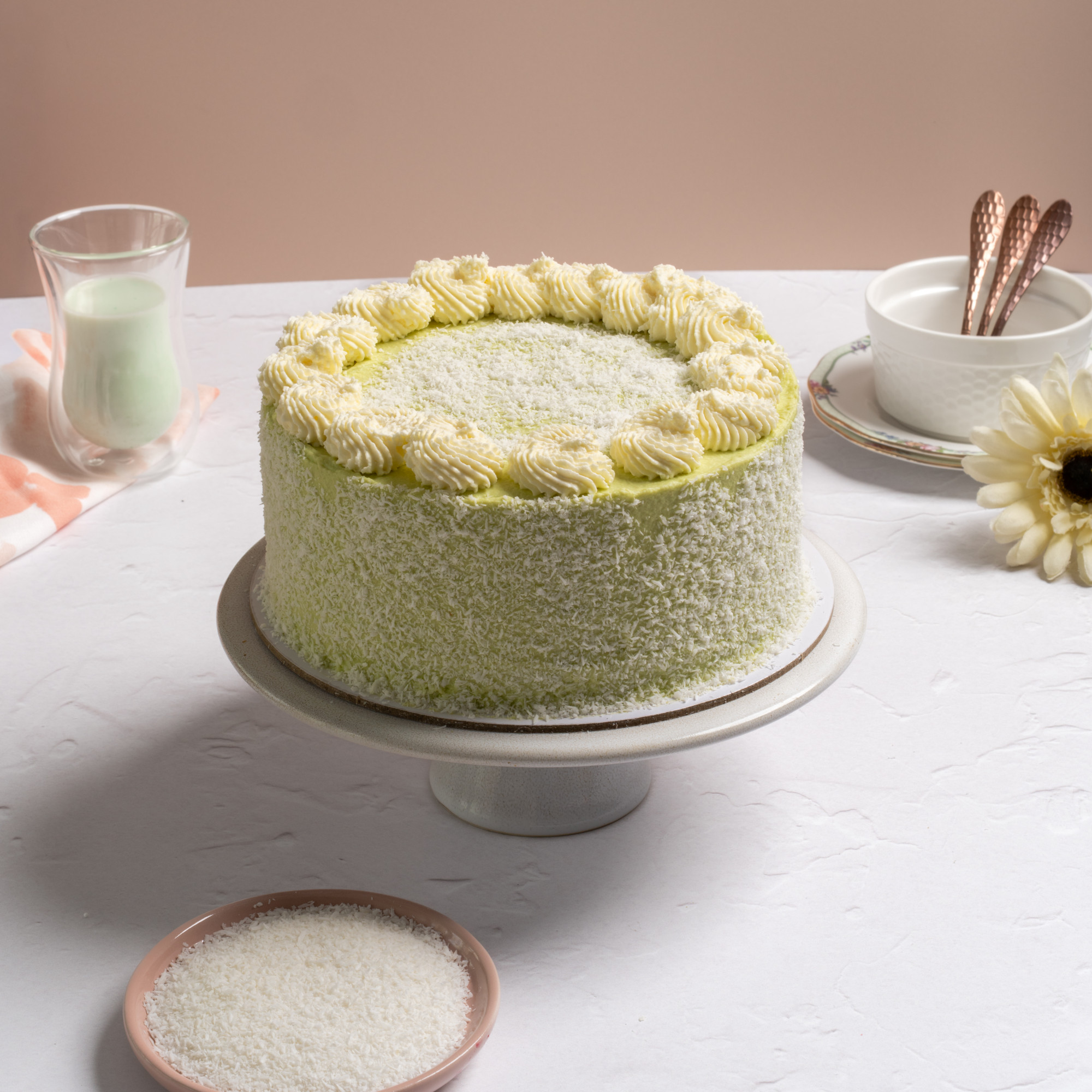 Matcha Coconut Cake