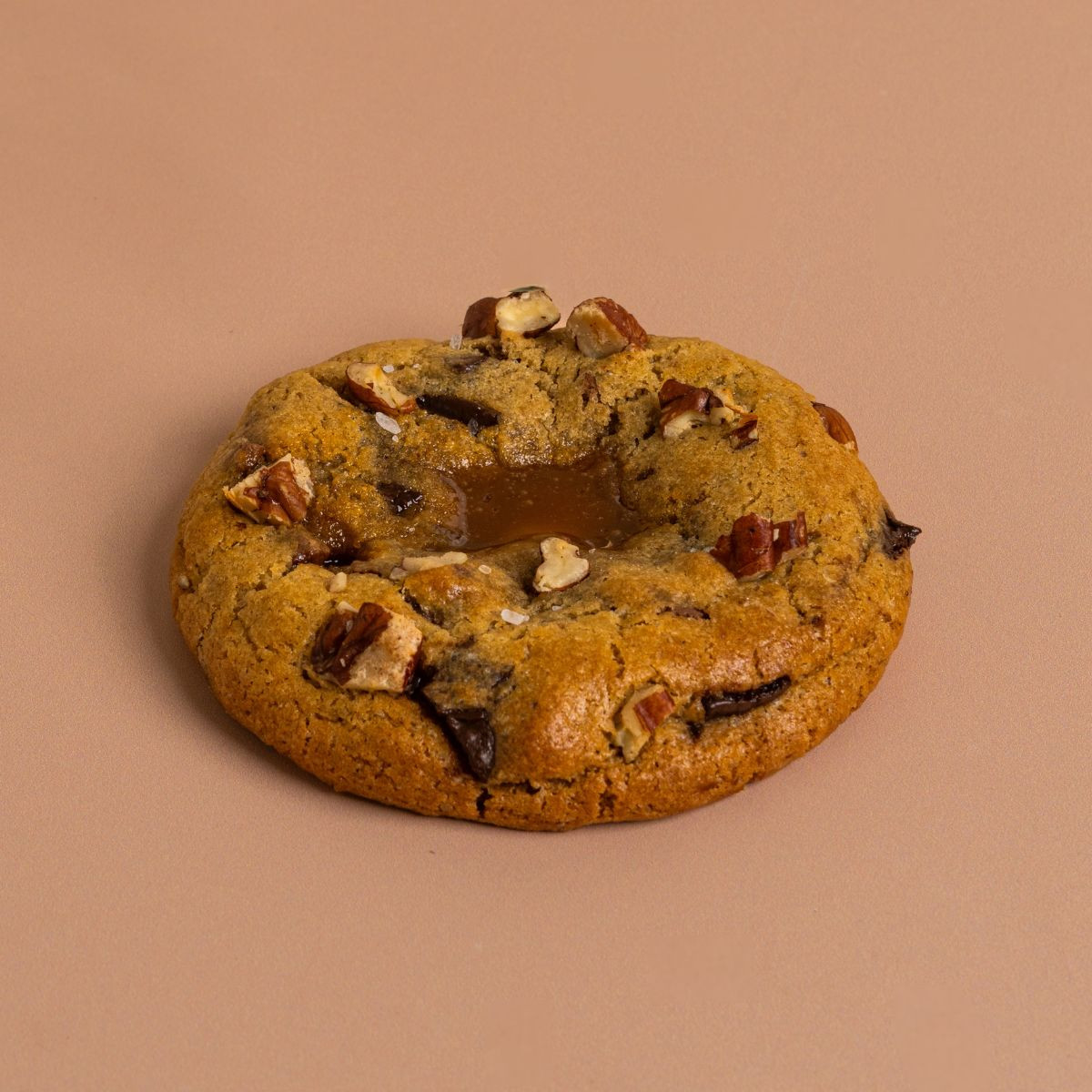 Pecan salted caramel cookies