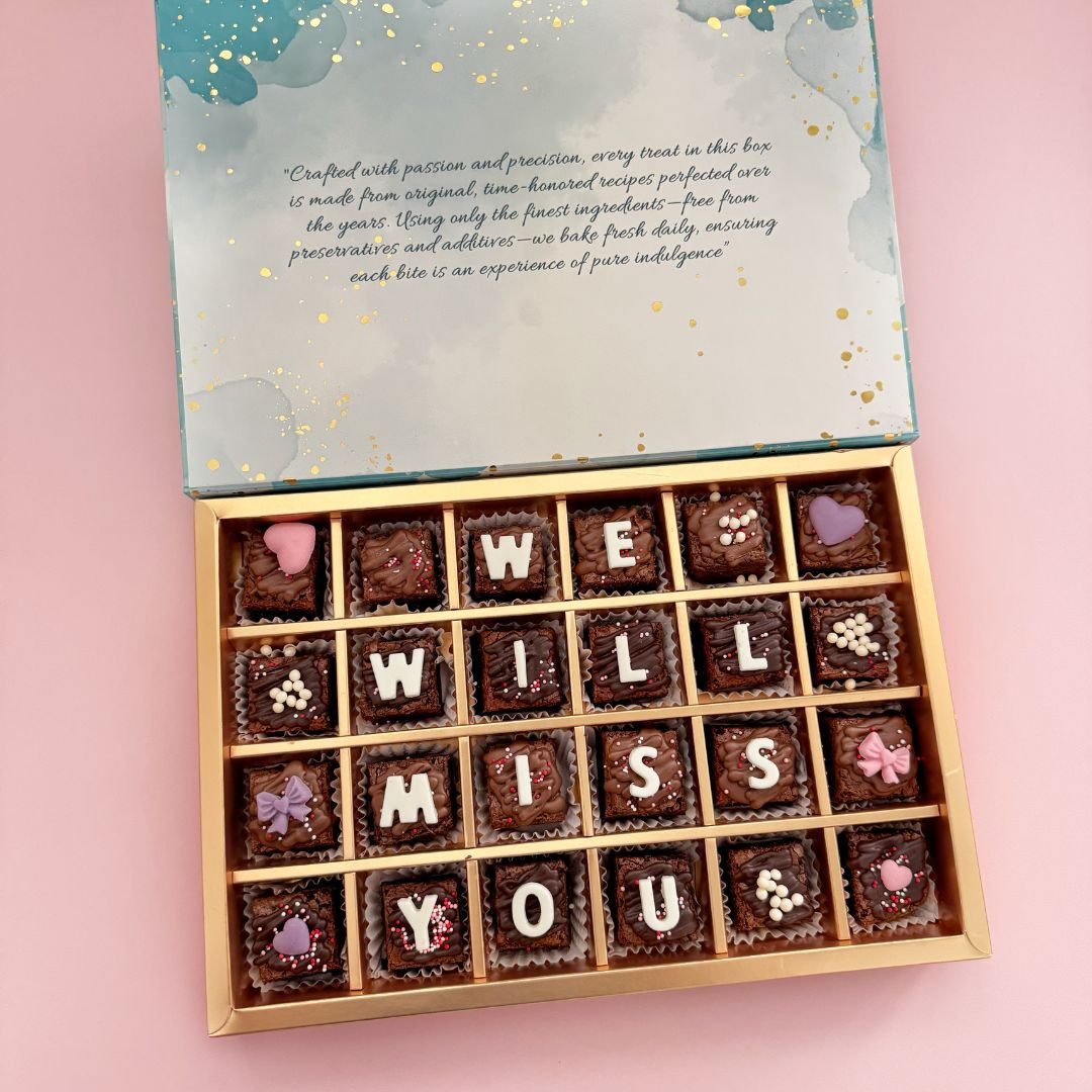 We will miss you Brownie gift box