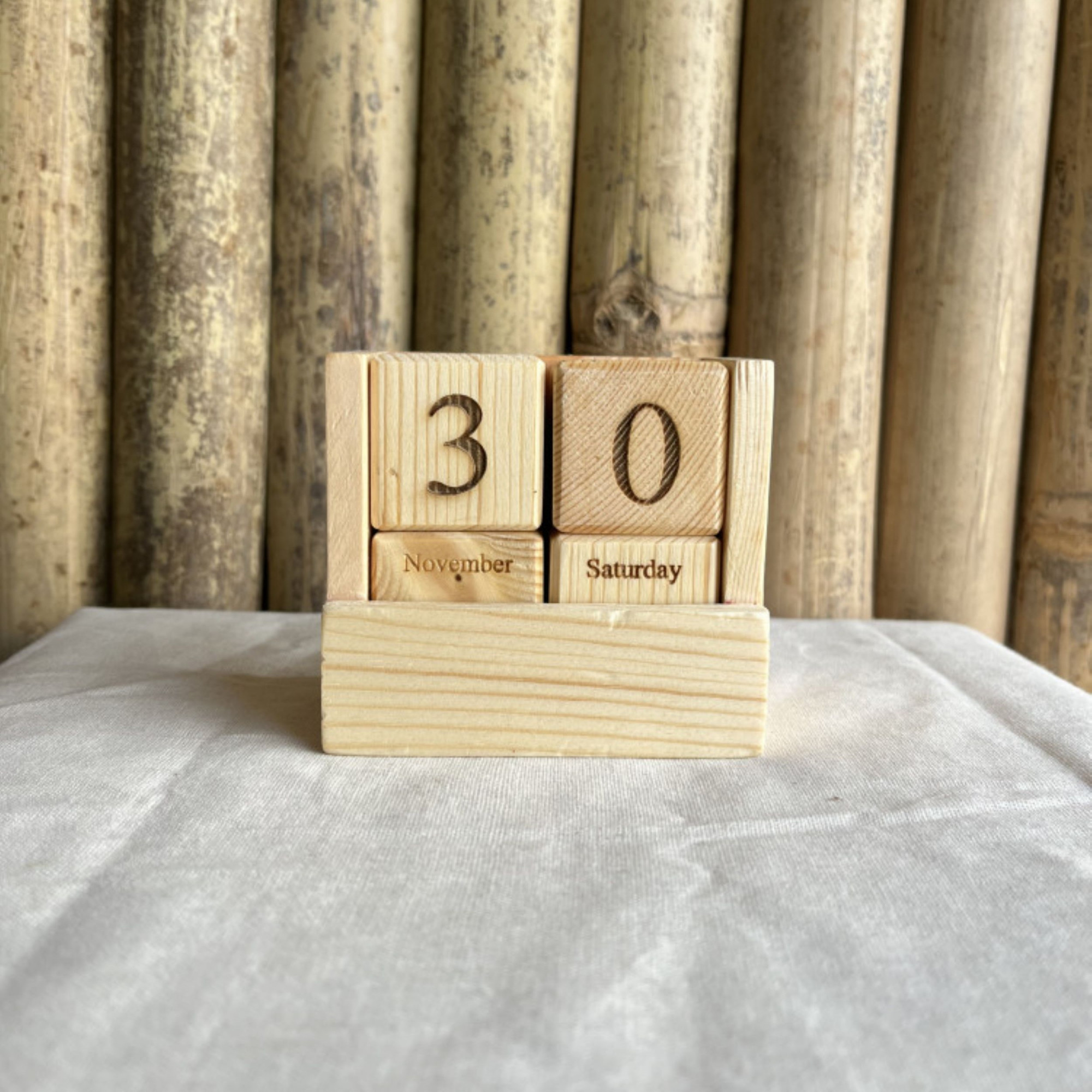 Wooden Cube Perpetual Calendar