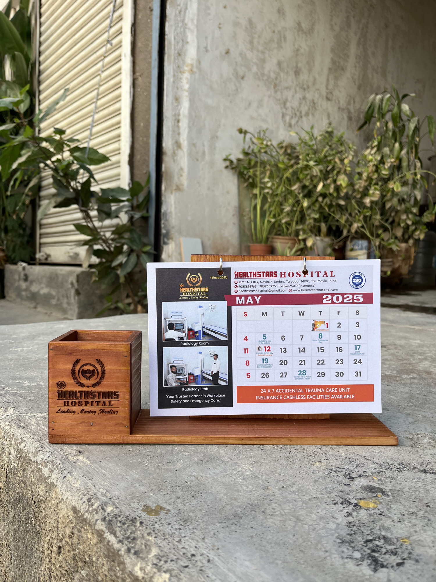 Wooden Calendar Stand