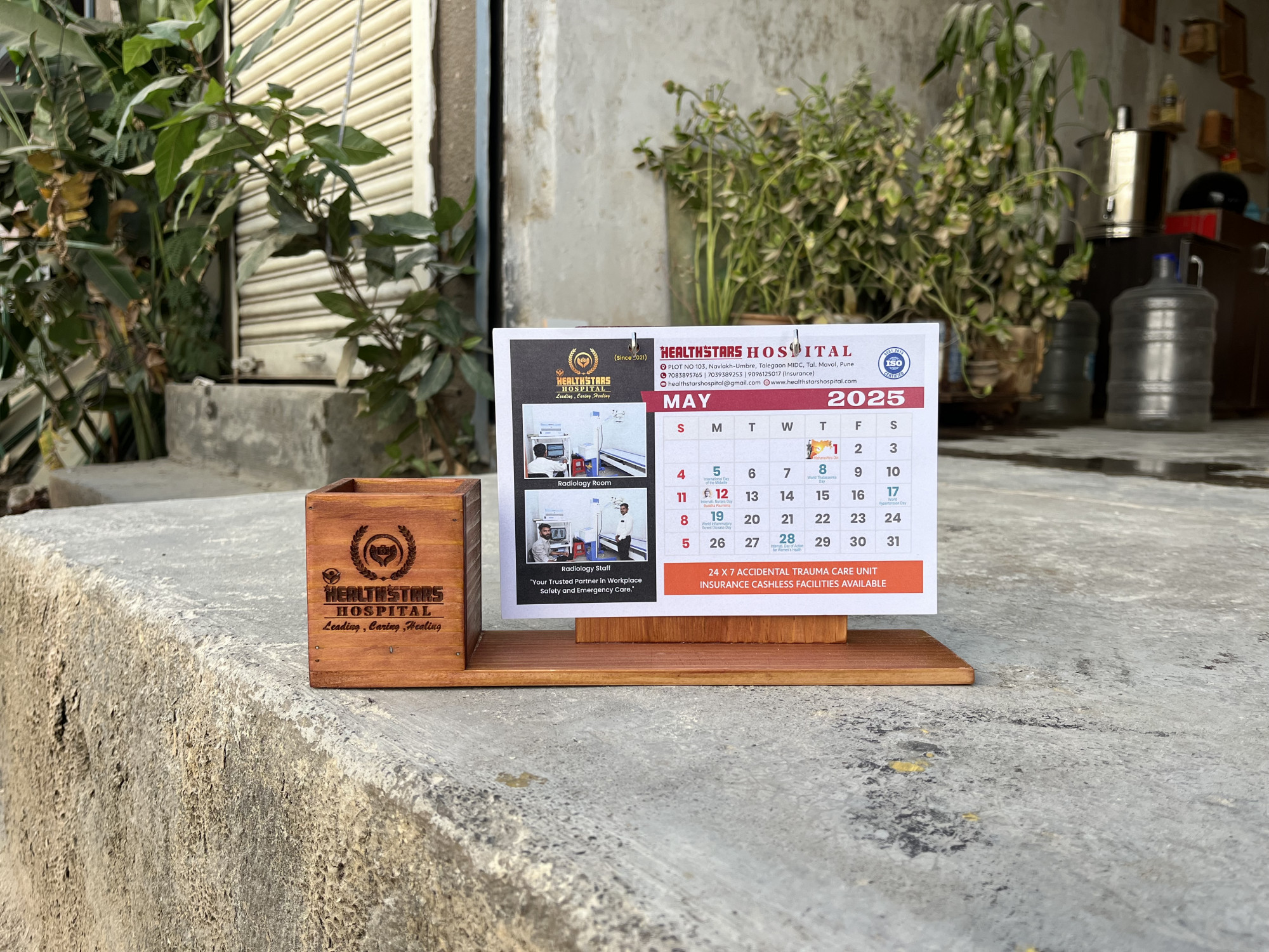 Wooden Calendar Stand