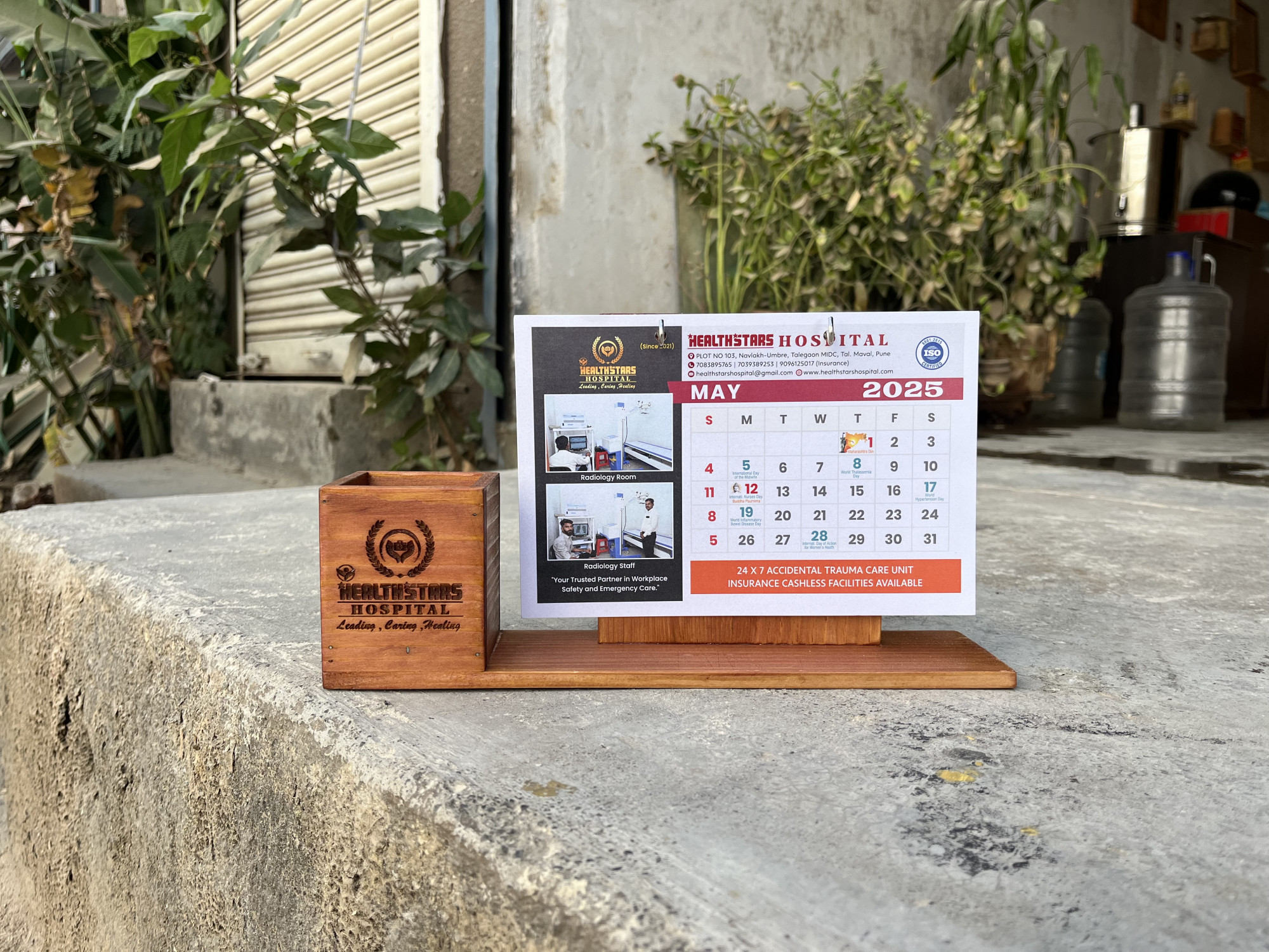 Wooden Calendar Stand