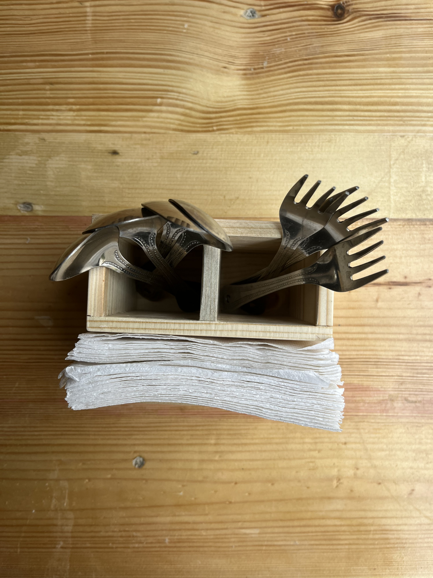 Wood Cutlery Stand