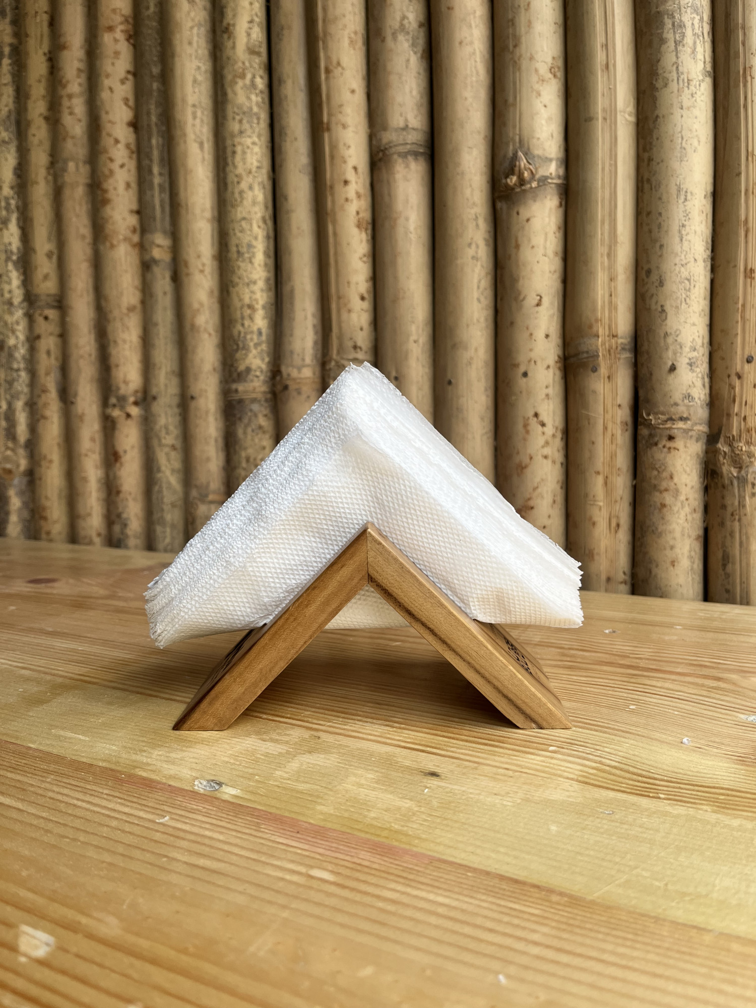 Wooden Tissue Stand