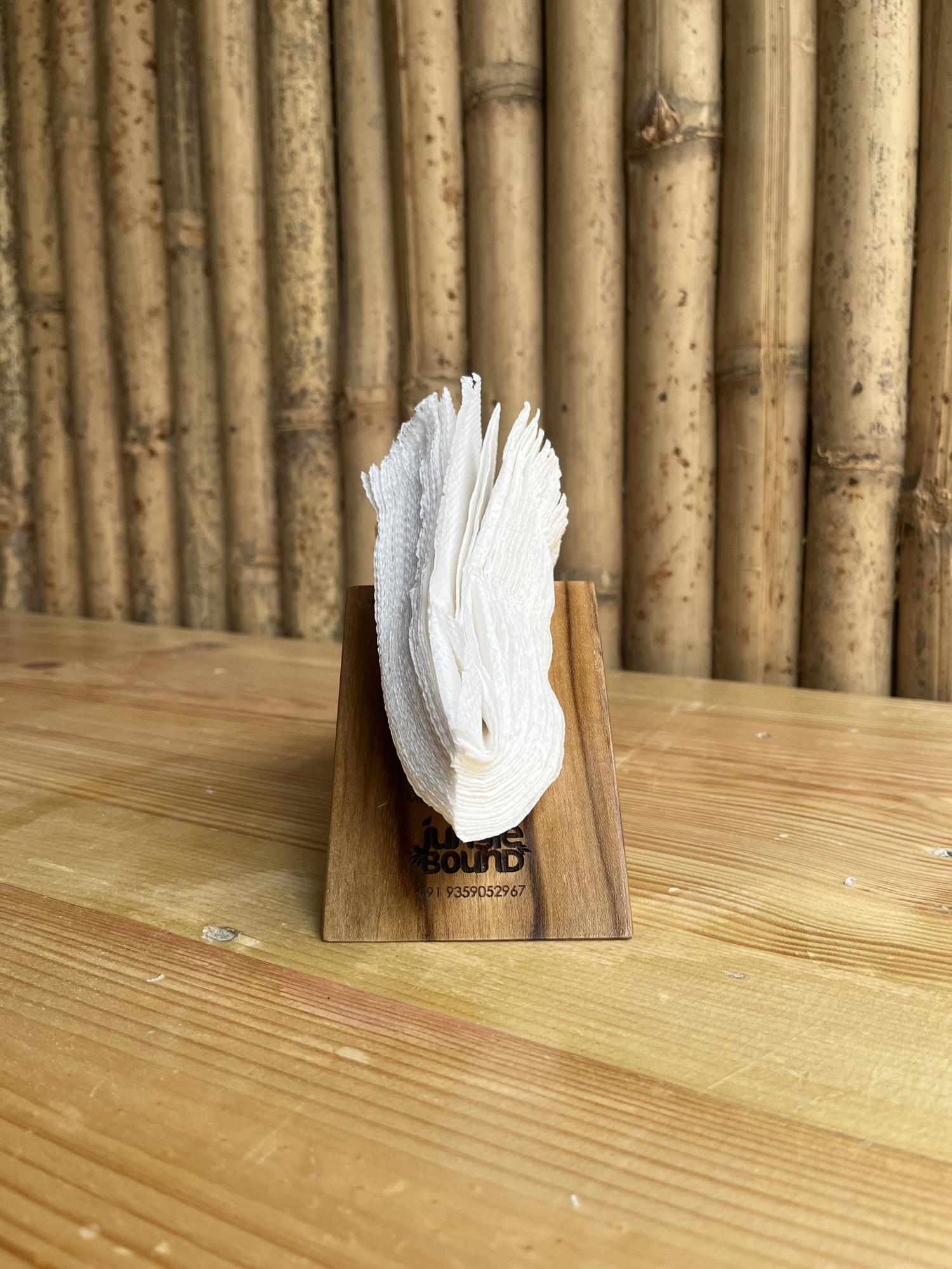 Wooden Tissue Stand