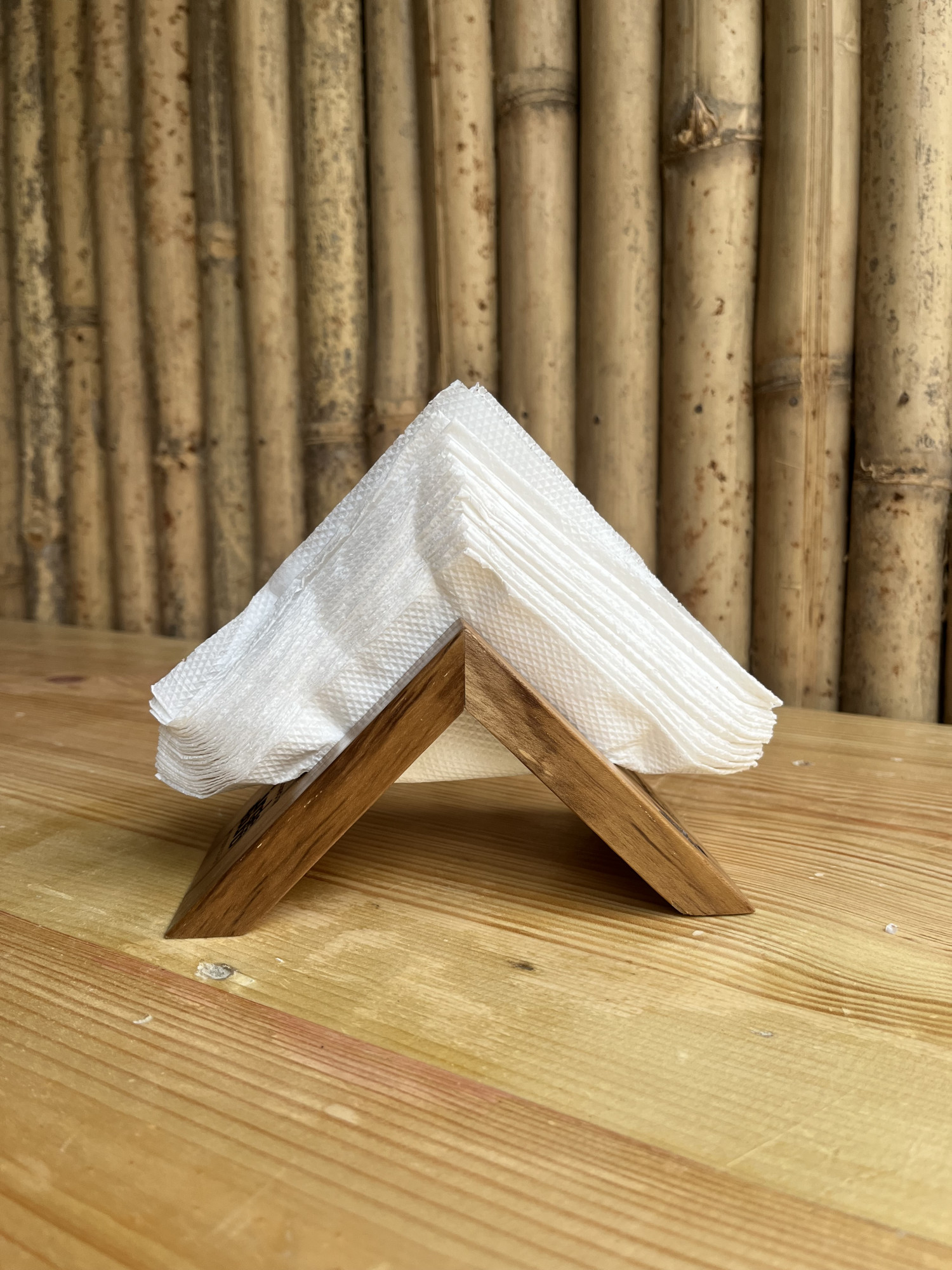 Wooden Tissue Stand
