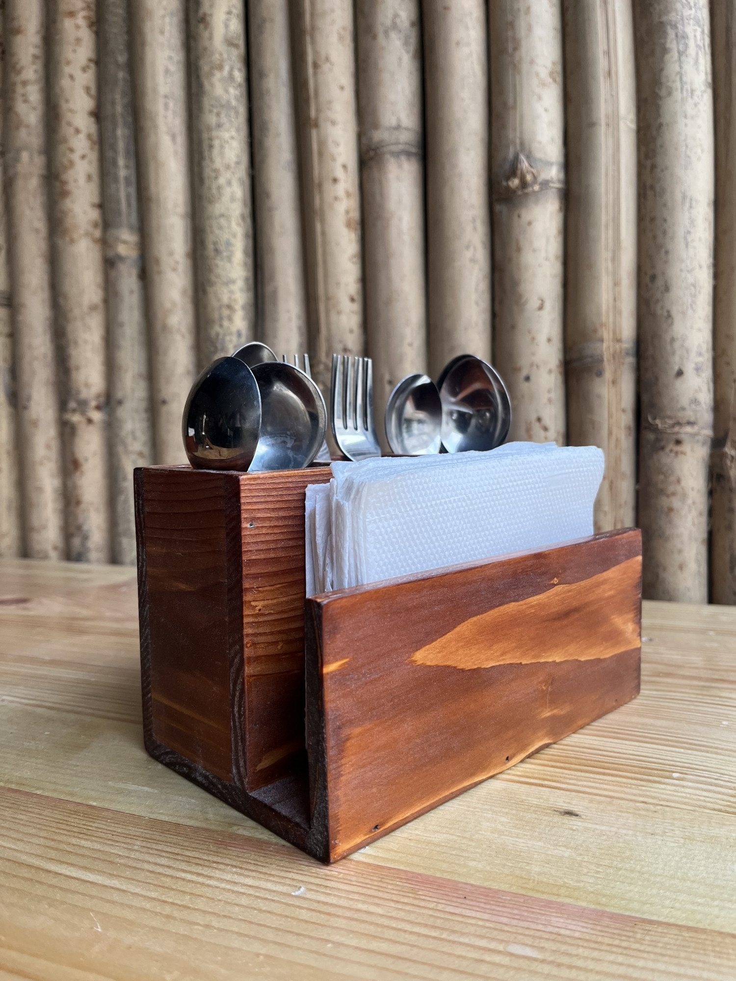 Wooden Cutlery Stand