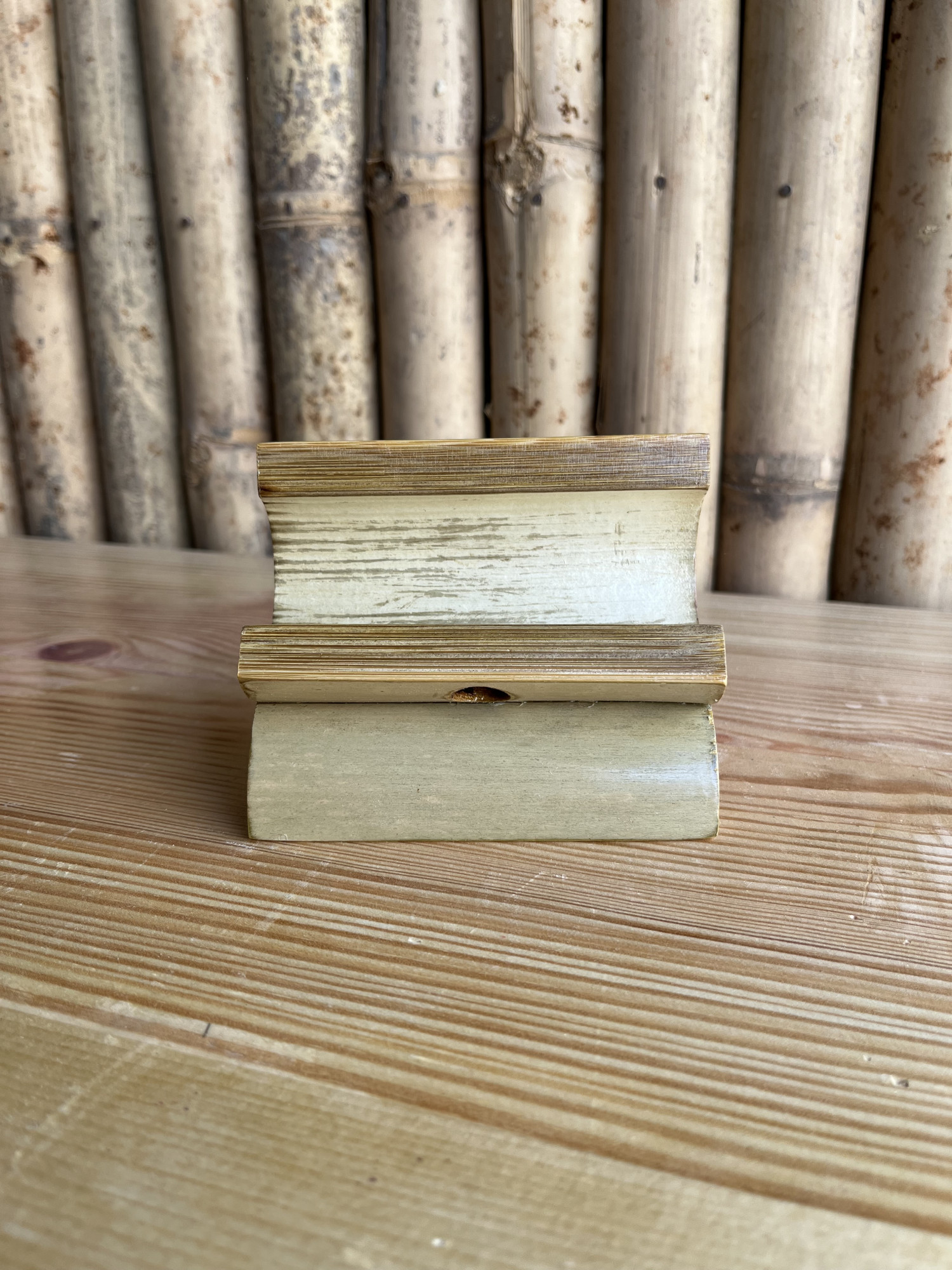 Bamboo Half Moon Mobile Stand