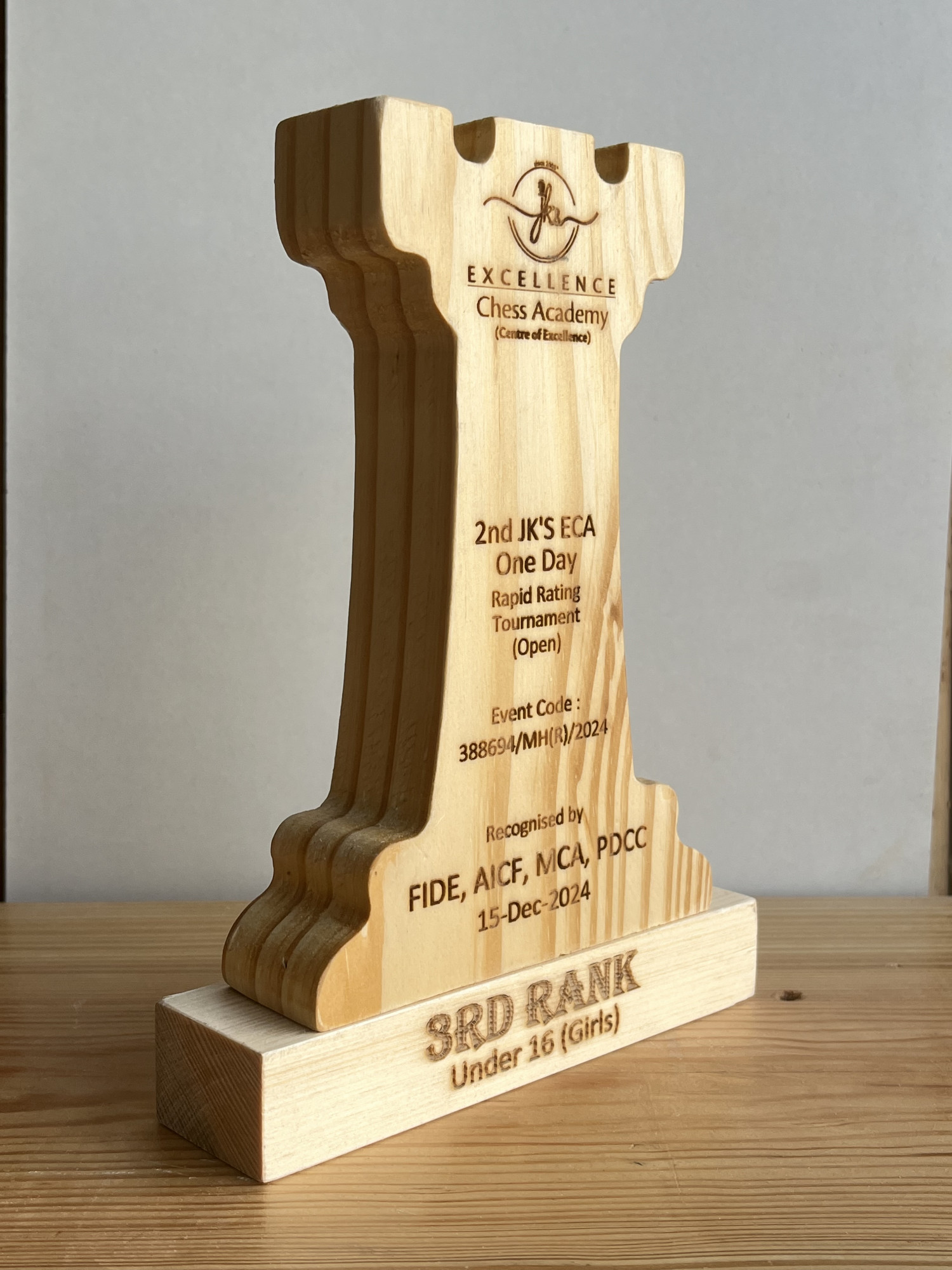 Wooden Rook Trophy