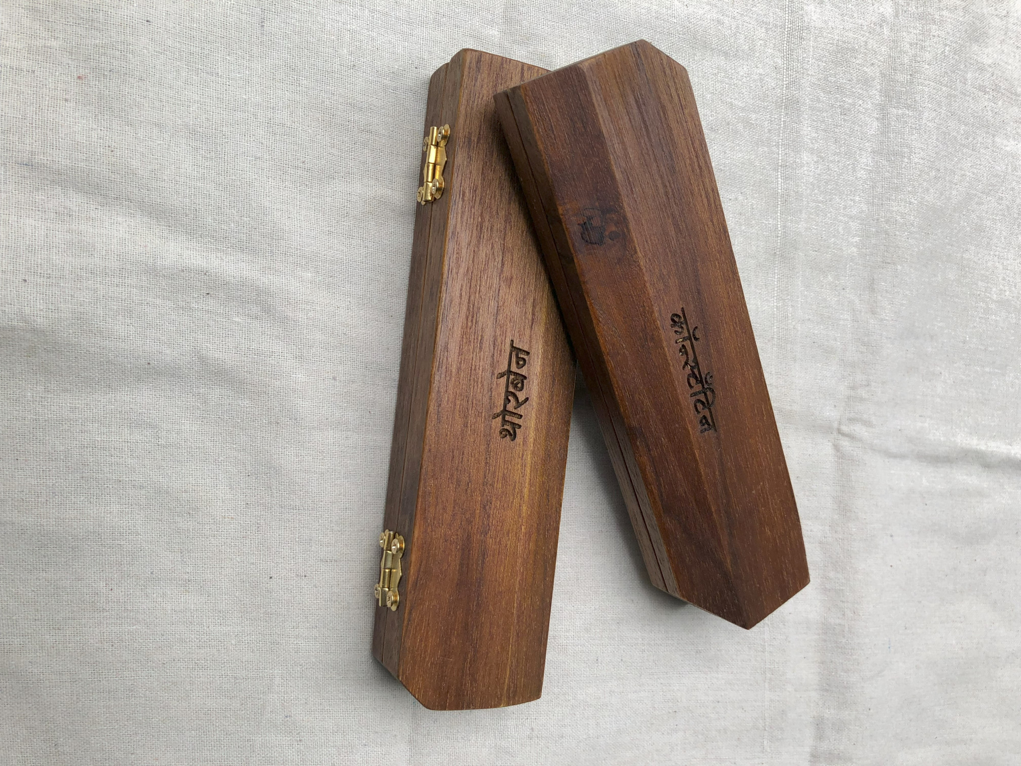 Brown Wooden Pen Holder